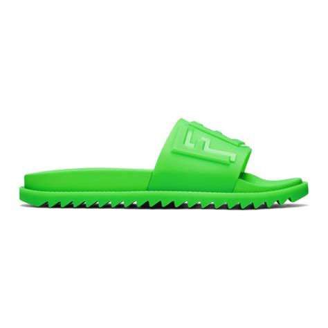 green fendi|green fendi slides.